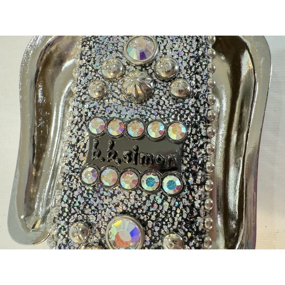 BB Simon Swarovski Crystal Rhinestone Belt Sz 30 Iridescent Heavily Embellished